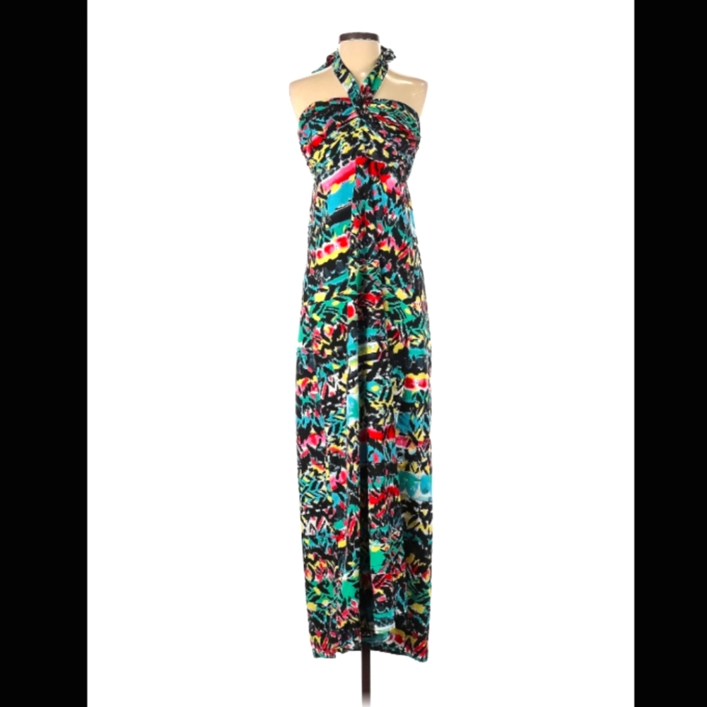 Band of gypsies halter dress, multi color, floor length